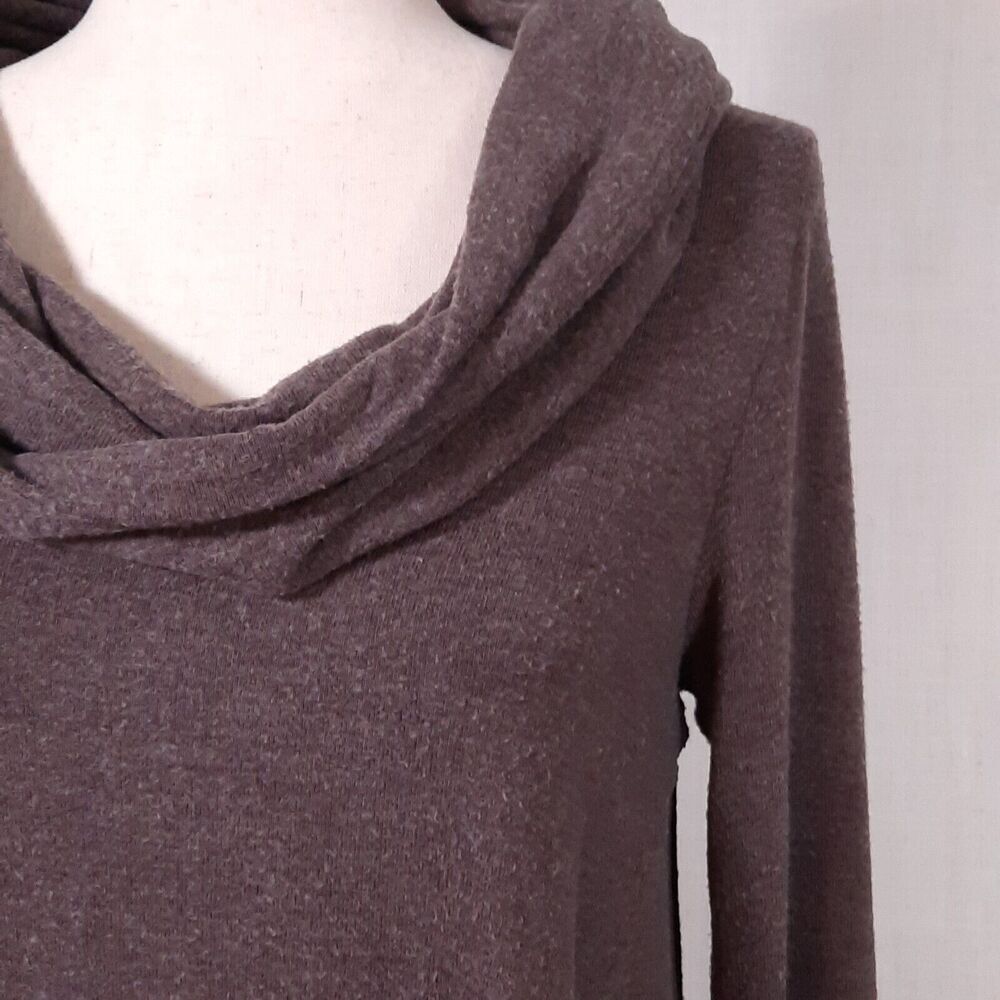 Michael Stars Womens Sweater Size XS Knit Trapeze Swing Cowl Neck Thumb Holes - Picture 3 of 12